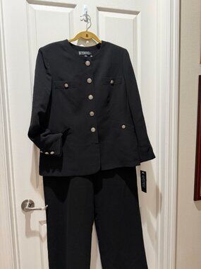 New:  Kasper 2-piece black Suit